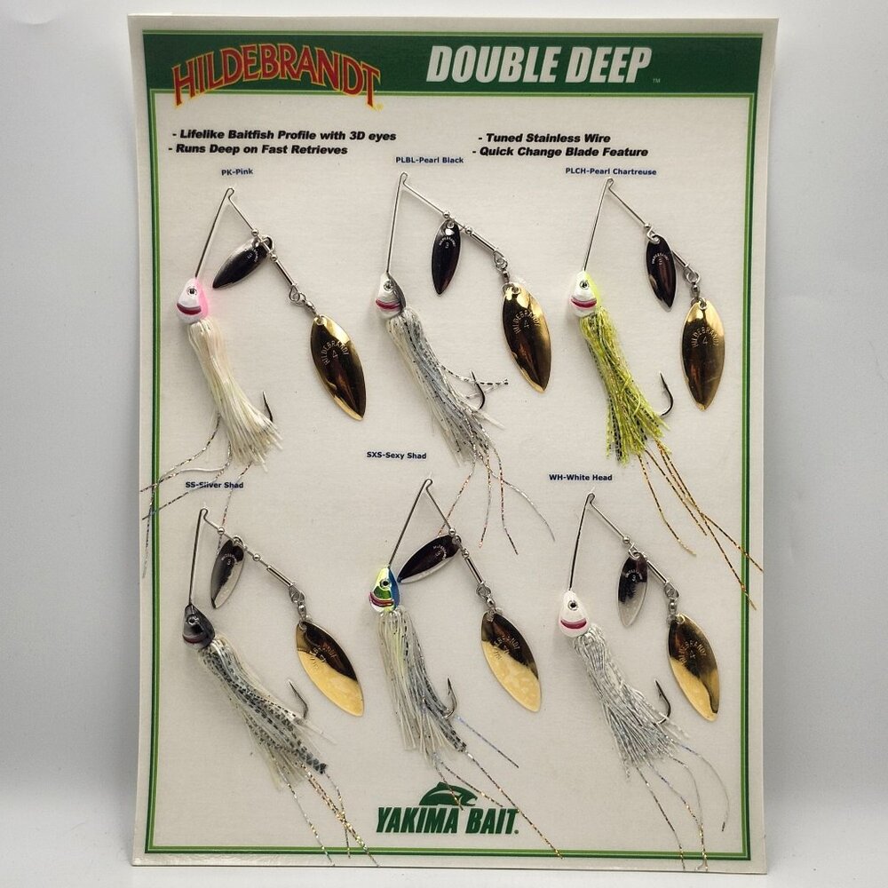 Yakima Baits Hildebrandt Double Deep Spinnerbait Display Sample Board 823612